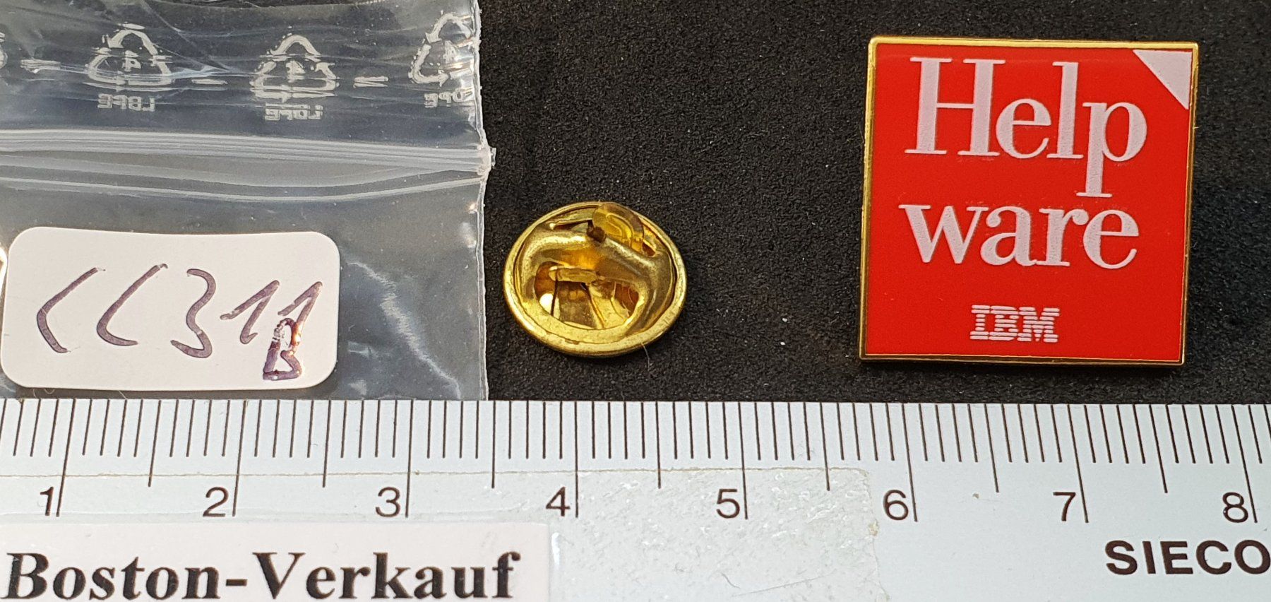 IBM Placchette & Badge: CC311B - Pin IBM Help ware – Usato da Reinach BL venduto da Boston-Verkauf 1