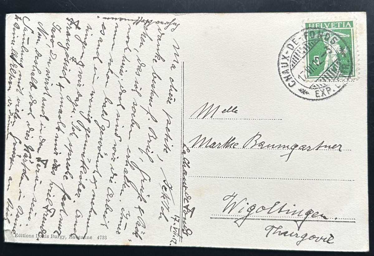 Cartoline postali: AK La Chaux de Fonds  – Usato da Horw venduto da Tellbub 1
