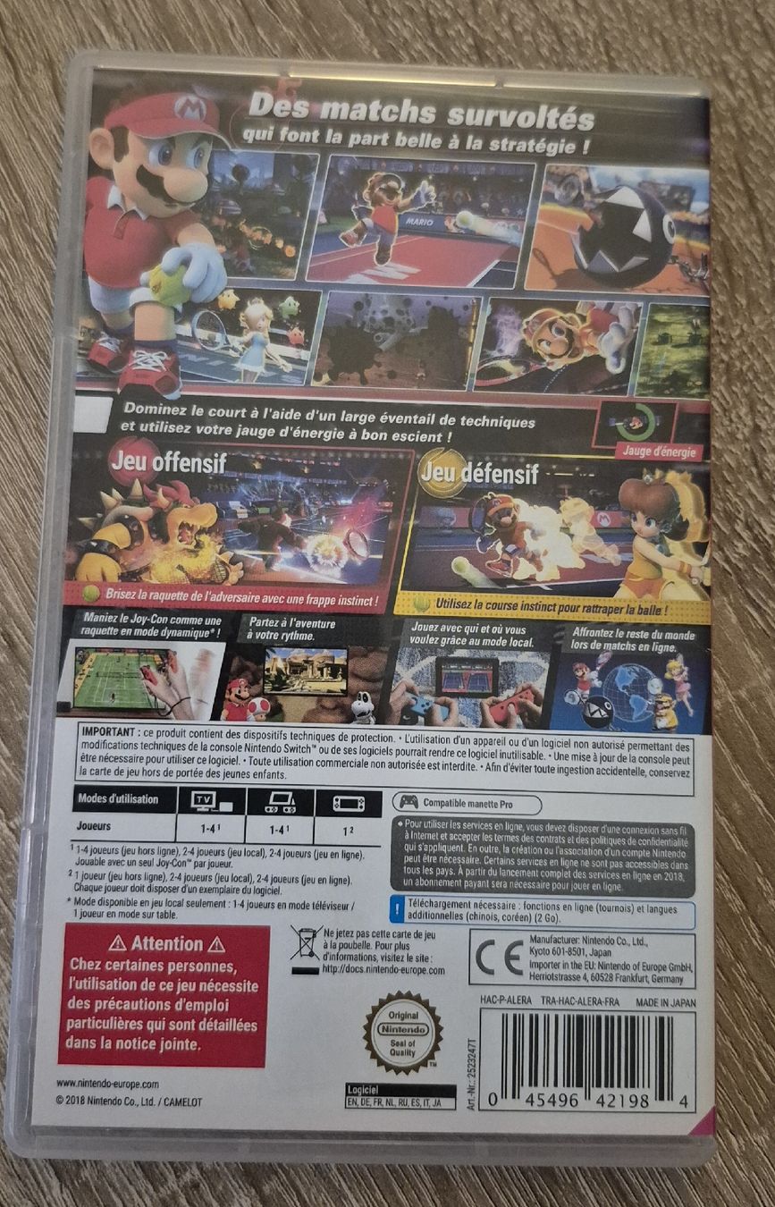 Nintendo Giochi: MARIO TENNIS ACES SWITCH SWITCH 2 FRANÇAIS 2018 MULTILANGUES – Usato da Grand-Lancy venduto da luc111 1