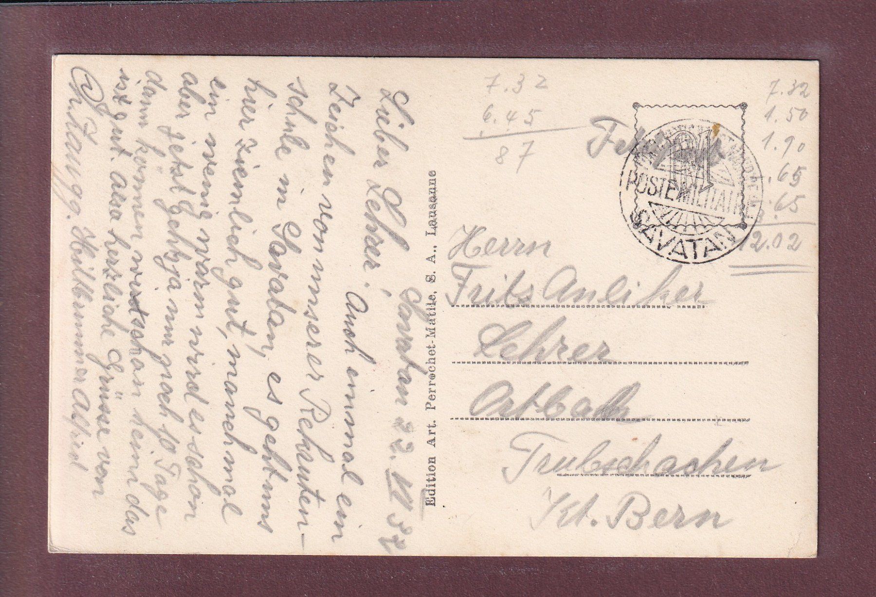 Cartes postales: ST. MAURICE - Gare - 1932 Feldpost – D'occasion à Pully par nicecards 1