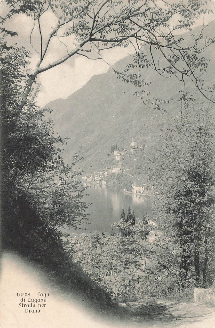 Cartoline postali: Lago Lugano strada per Drano – Usato da Biasca venduto da Blenio71