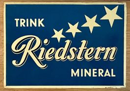 Original Blechschild - Riedstern Mineral Schwarzenburg
