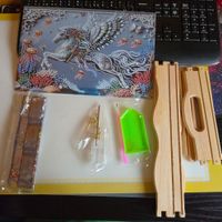 DIAMOND PAINTING TABLETT FLIEGENDES EINHORN