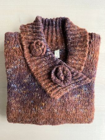 Damen Pullover braun meliert Grösse 38 gebrauchter Zustand