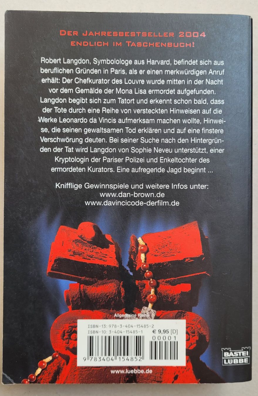 Libri: SAKRILEG – THE DA VINCI CODE – Usato da Neftenbach venduto da Mador6 1