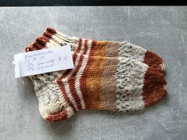 Kurzrohrsocken handgestrickt, Grösse: 38/39
