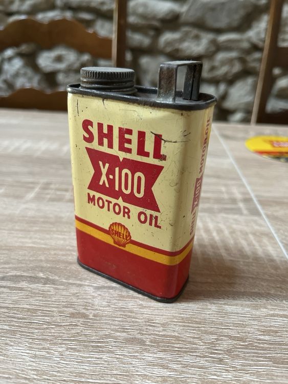 Rare bidon Shell X-100 Motor Oil – vintage (Gebraucht) in Chavannes le ...