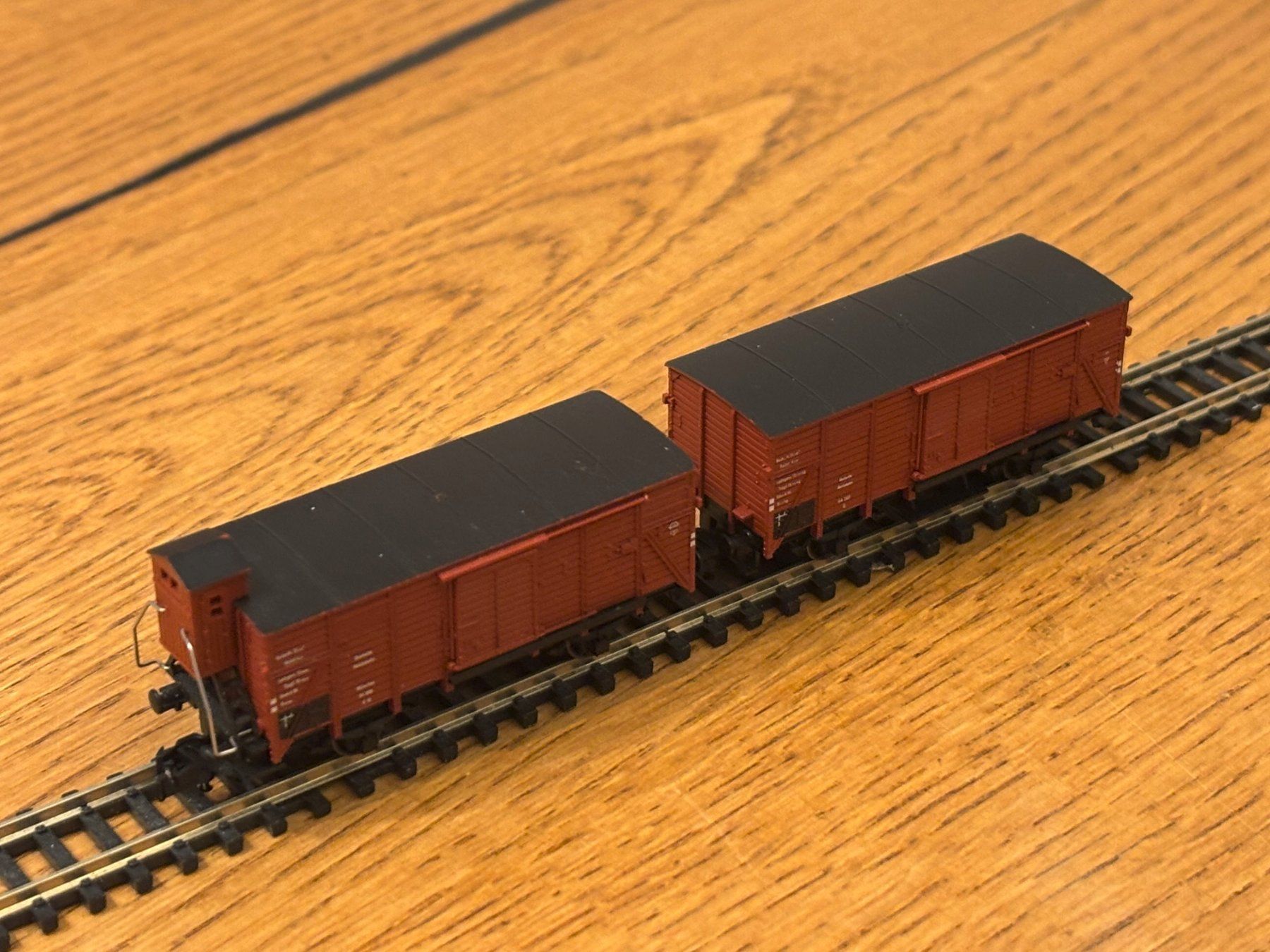 Modellini di ferrovie: e1841: 2 Güterwagen (Spur N) – Nuovo (secondo la descrizione) da Birsfelden venduto da Birs_25 5