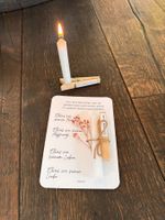 Ein stiller Gruss Geschenkset mit Kerze und Grusskarte, Neu!