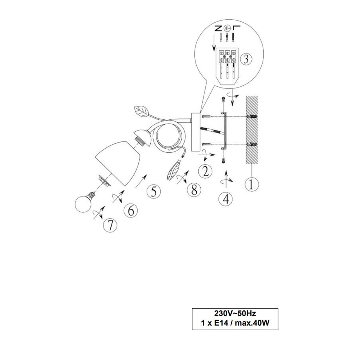 Lampade: Wandleuchte, Weiss, 12 cm x 21 cm – Nuovo (secondo la descrizione) da Kreuzlingen venduto da Smart-Light 5