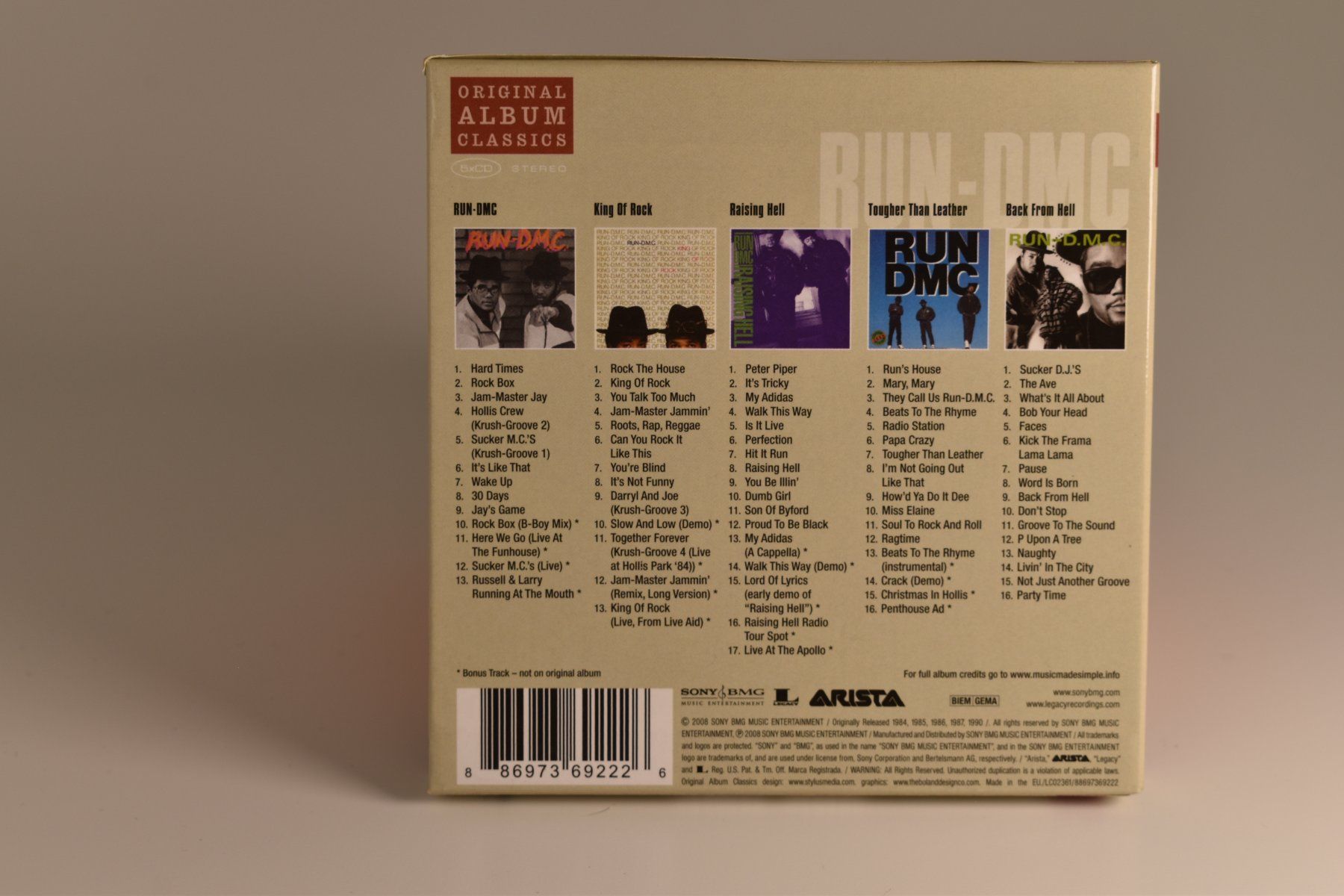 CDs: RUN-D.M.C. - Original Album Classics (5 CD Box Set) – Gebraucht aus Azmoos von greenstone13 1
