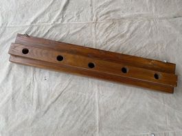 schöner alter Kutschenlampenhalter aus Holz