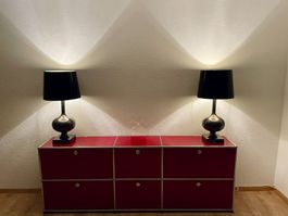 2 XXL Gunther Lambert „La Boule“ Tischlampen – versilbert