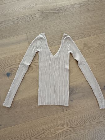 H&M Feinstrick Oberteil mit V-Ausschnitt, Gr. XS