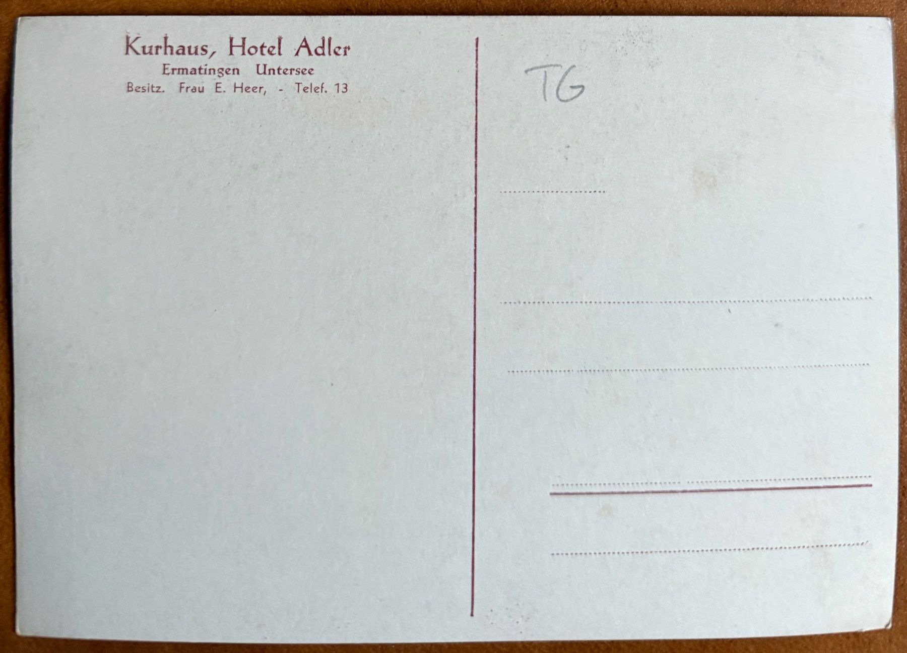 Cartoline postali: AK:  Ermatingen - Untersee: Hôtel Adler – Usato da Lutry venduto da Ediego 1