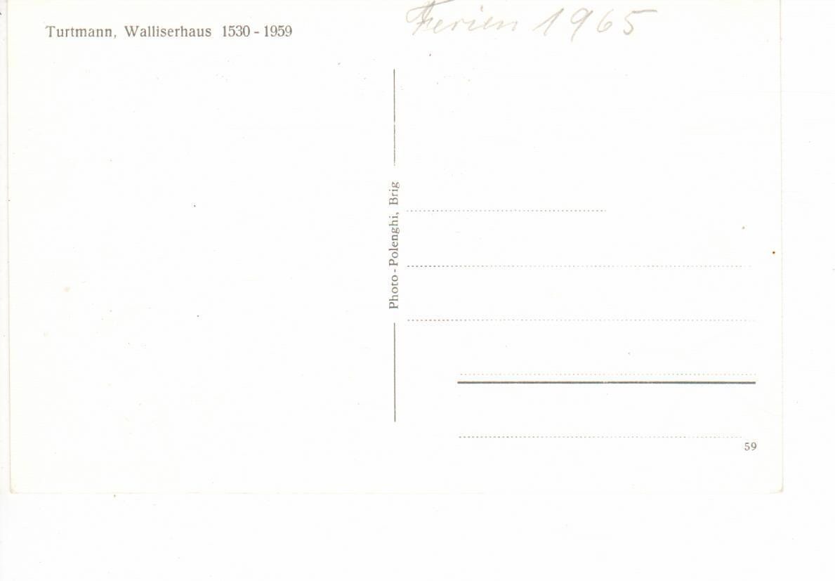 Cartoline postali: Turtmann Walliserhaus und Kuh am Brunnen – Usato da Wolhusen venduto da Curver9 1