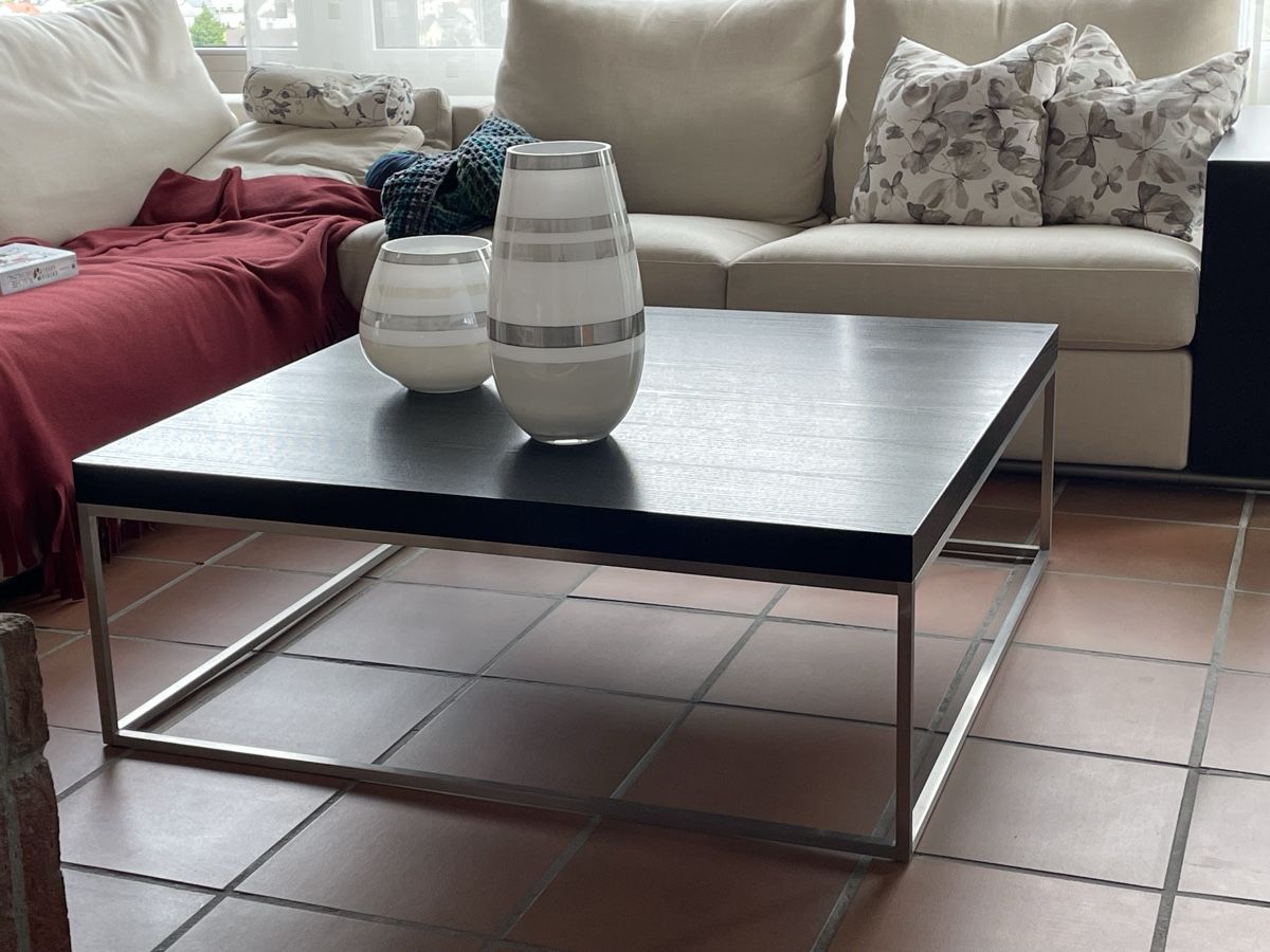 Tables: Couchtisch, quadratisch, Eiche schwarz, Gestell Edelstahl – D'occasion à Einsiedeln par wil_t9xt 3