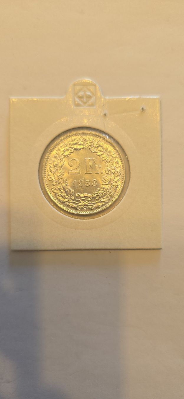 Toutes les monnaies: piece 2chf 1958 UNZ – Neuf avec emballage d'origine à Fribourg par yan_z5fr