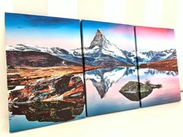 Trilogie Wandbild Matterhorn Schweiz 🇨🇭 Alpen n e u