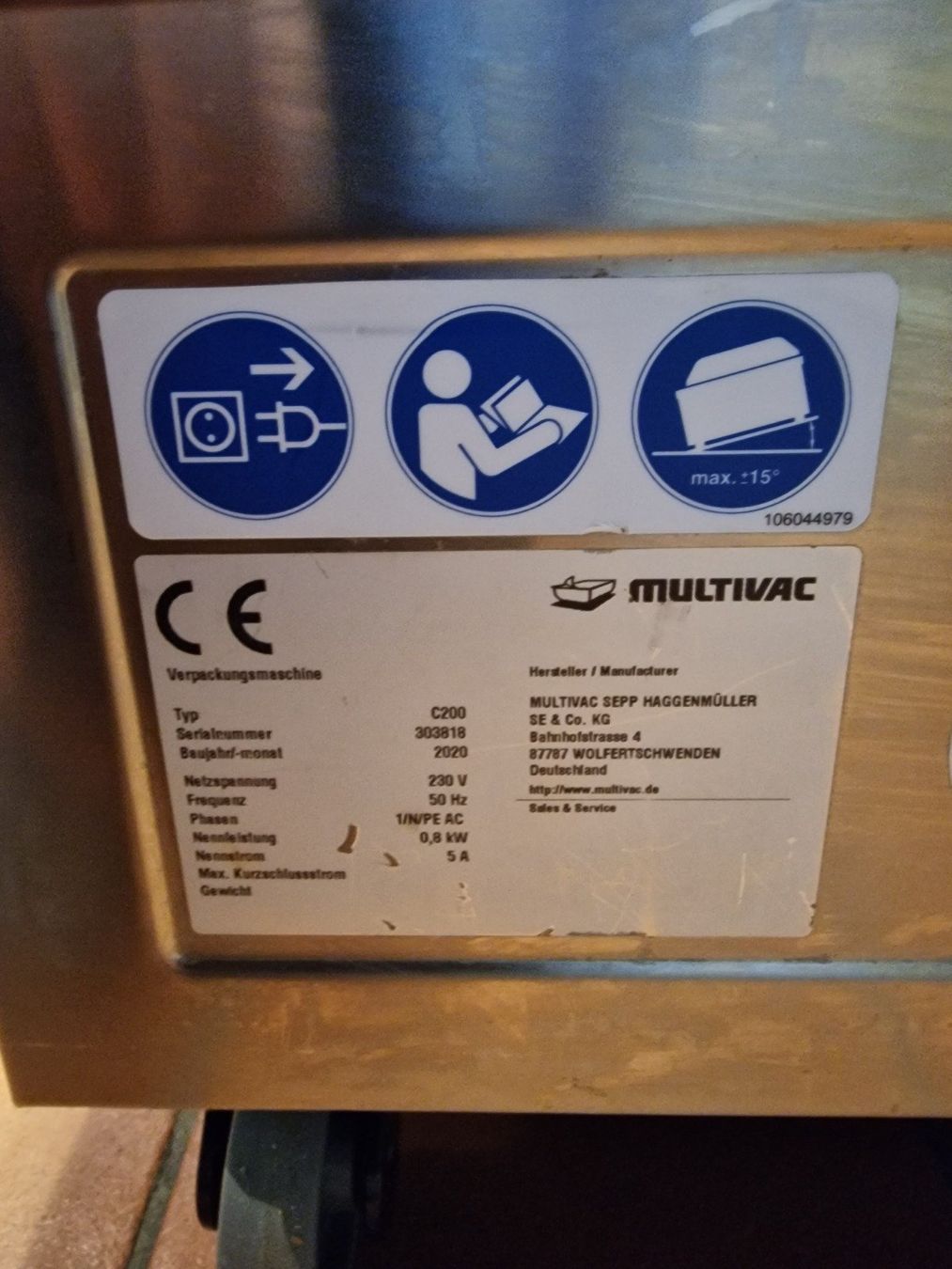 Küchengeräte: Vakuummaschine, Multivac C200 – Gebraucht aus Flüelen von novena 1