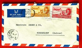 ÄGYPTEN EGYPTE KAIRO FLUGPOST AIR MAIL DEGEN NIEDERDORF 1951