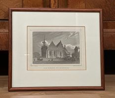 Stahlstich von Ludwig Rohbock - «Die Kirche zu Nienburg»