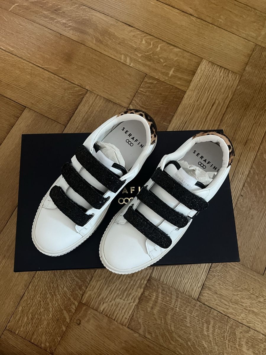 Damenschuhe: Baskets Serafini Madison léopard blanc – Neu und originalverpackt aus Lausanne von mprevst 1
