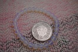 Kugel Armband   6mm   Opal  -Look, OpaliIt Imitat aus Glas