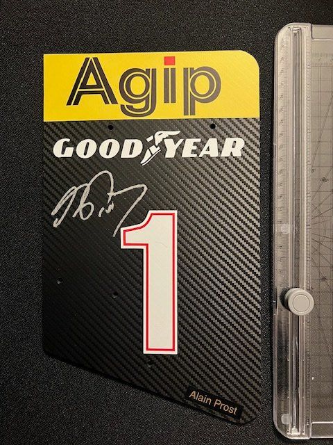 Autogramme: Alain Prost signed 1/2 scale 1990 rear wing endplate + COA – Neu (gemäss Beschreibung) aus S. Pietro von SORETOLO 1