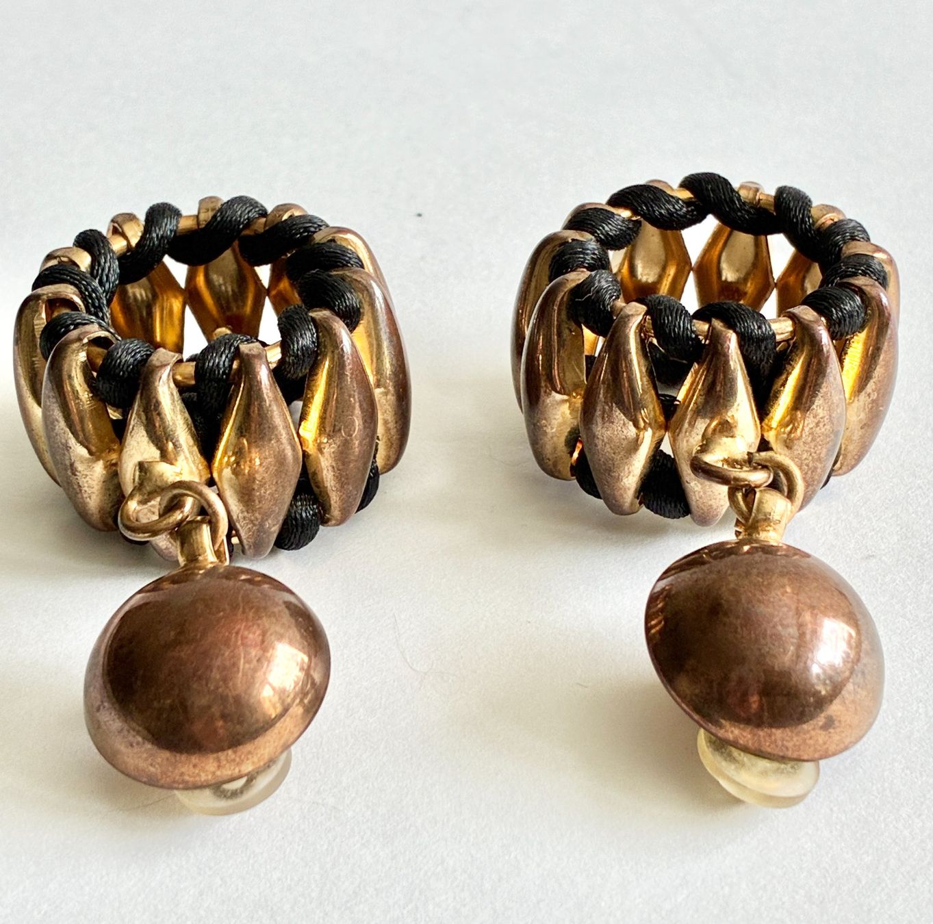 Orecchini pendenti & Orecchini a lobo: Vintage Hängeohrclips Metall, bronzefarben – Usato da Kloten venduto da Nephty 3