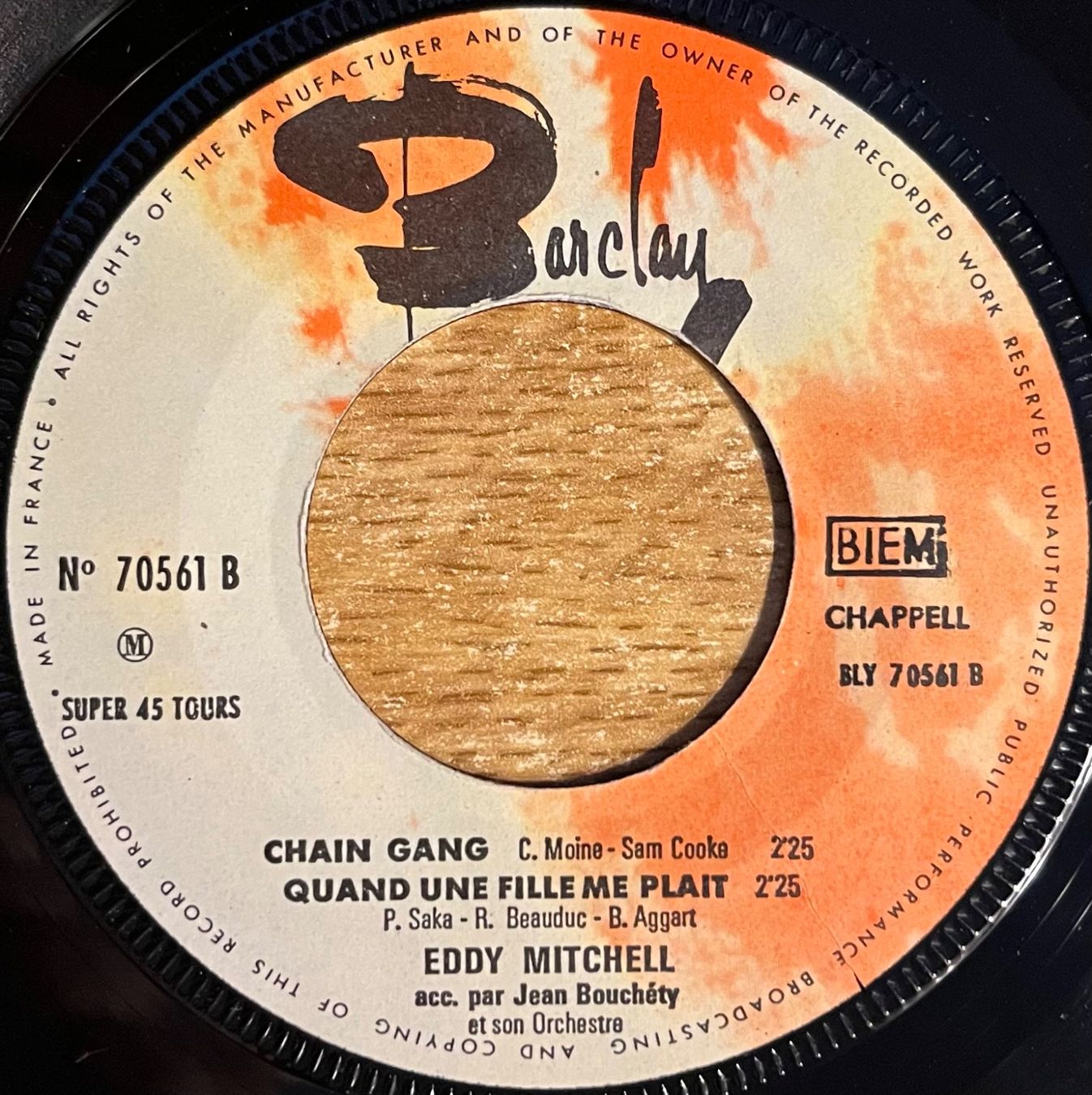 Dischi in vinile: EDDY MITCHELL - SI TU PENSES – Usato da Bussigny venduto da vinyl-pas-cher 3