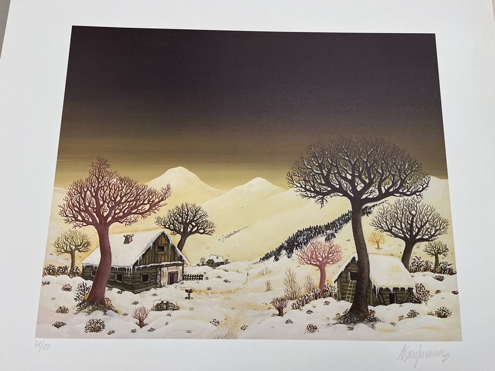 Foto & Immagini: A. KAUFMANN KUNSTDRUCK SIGNIERT NUMMERIERT – Usato da Gersau venduto da grafik-kunst 3