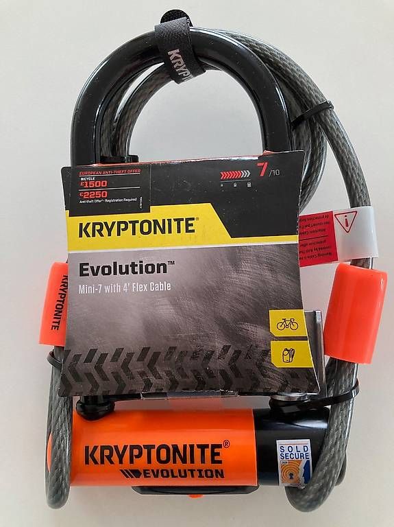 Schlösser: Bügelschloss Kryptonite Evolution Mini 7 mit Kabel 1.20m,  – Neu und originalverpackt aus Altstätten SG von fooxy 1