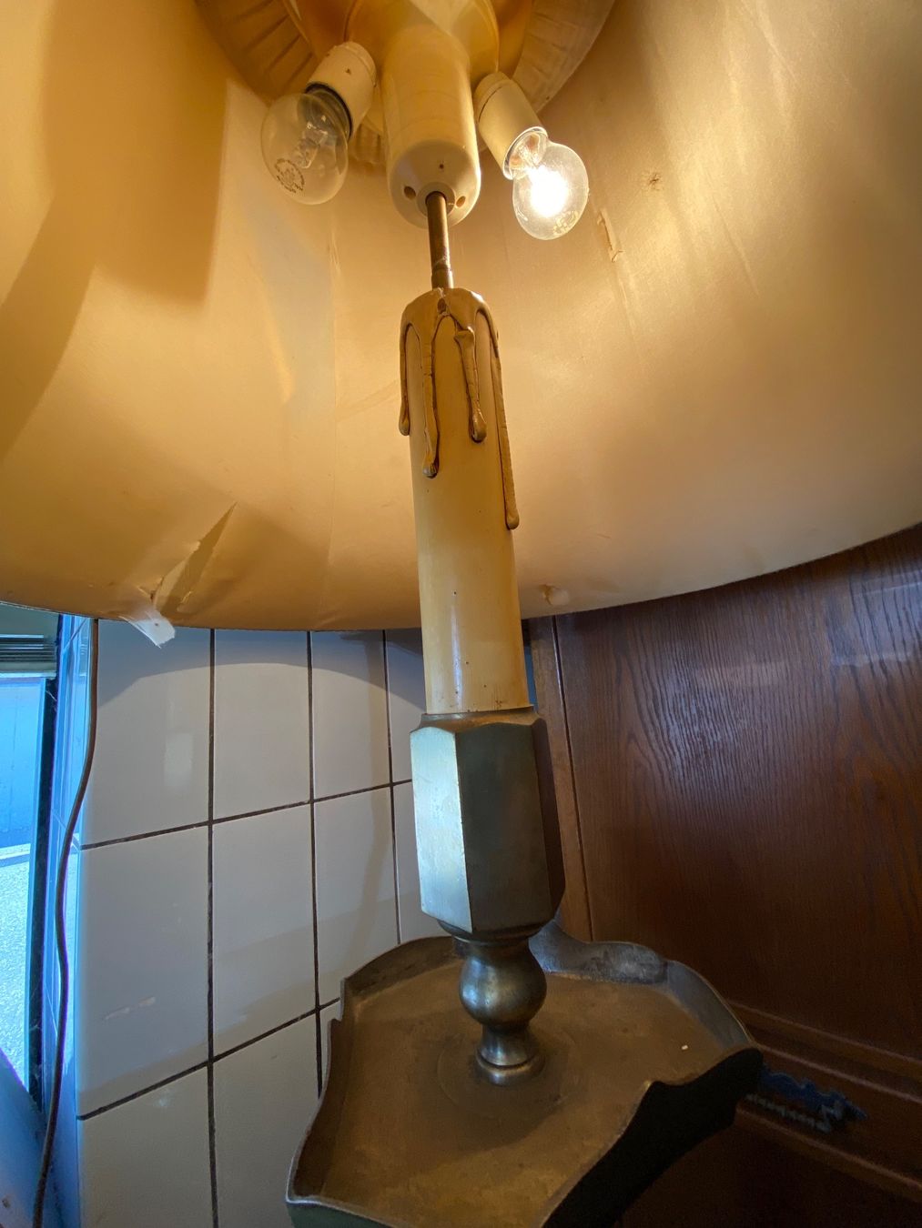Lampade: Stehlampe Messing Jugendstil mit Schirm, funktionsfähig – Usato da Amden venduto da dubaibaba 3
