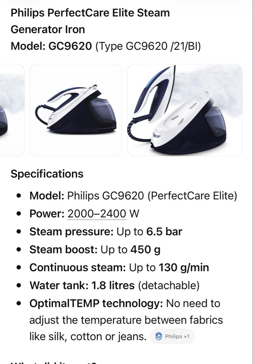 Philips Ferri da stiro: Steam iron / Dampfbügeleisen – Usato da Binz venduto da Mcbs2406 4