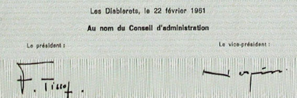 Documenti: Téléphérique du Glacier des Diablerets SA - 1961 – Usato da Solothurn venduto da Sgasche 1