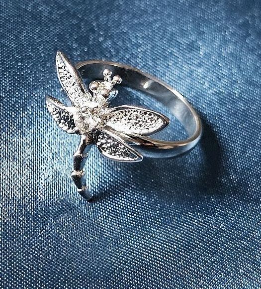Anelli: Ring *Libelle*, versilbert 925, Gr. 8 – Nuovo (secondo la descrizione) da Grenchen venduto da maretop