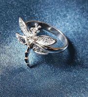 Ring *Libelle*, versilbert 925, Gr. 8