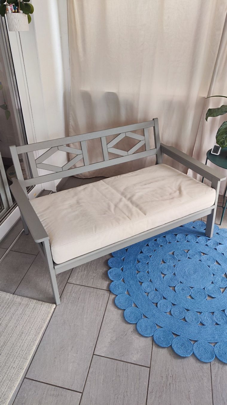 Ikea Panchine: 2er Holzsitzbank grau von IKEA – Usato da Horriwil venduto da dabaKA
