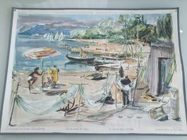 Schulwandbild Nr. 93 Sommerzeit an einem Ufergelände