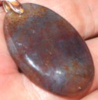 Anhänger L-5800 – Indonesischer Moosachat Cabochon 35x22mm