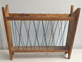 Vintage Zeitungsständer aus Holz – 50er/60er Jahre Design