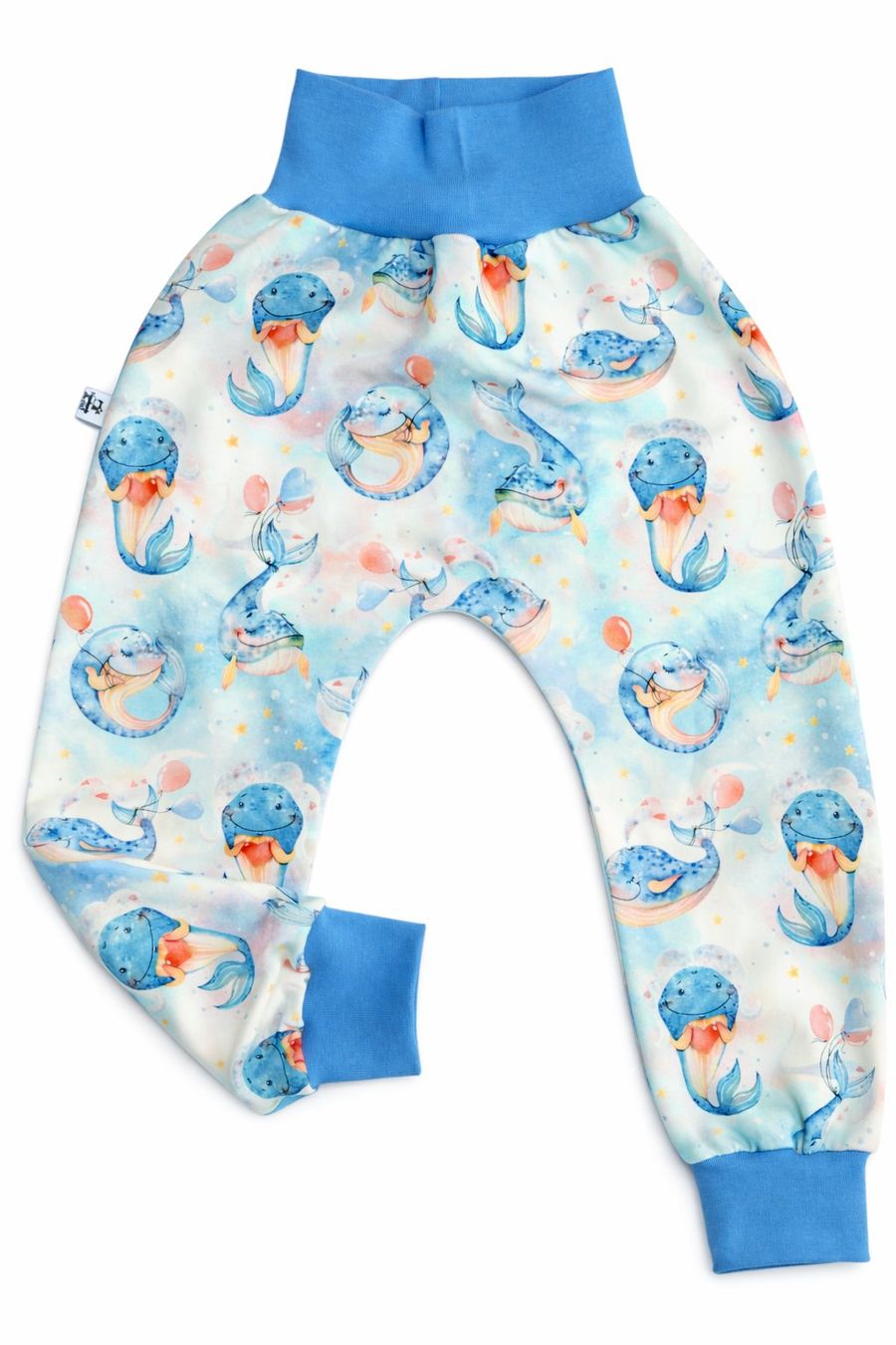 Pantaloni: Sweat Pumphose mit blauem Wal - Gr.92/98 - NEU – Nuovo e nell'imballaggio originale da Zürich venduto da sambaum 1