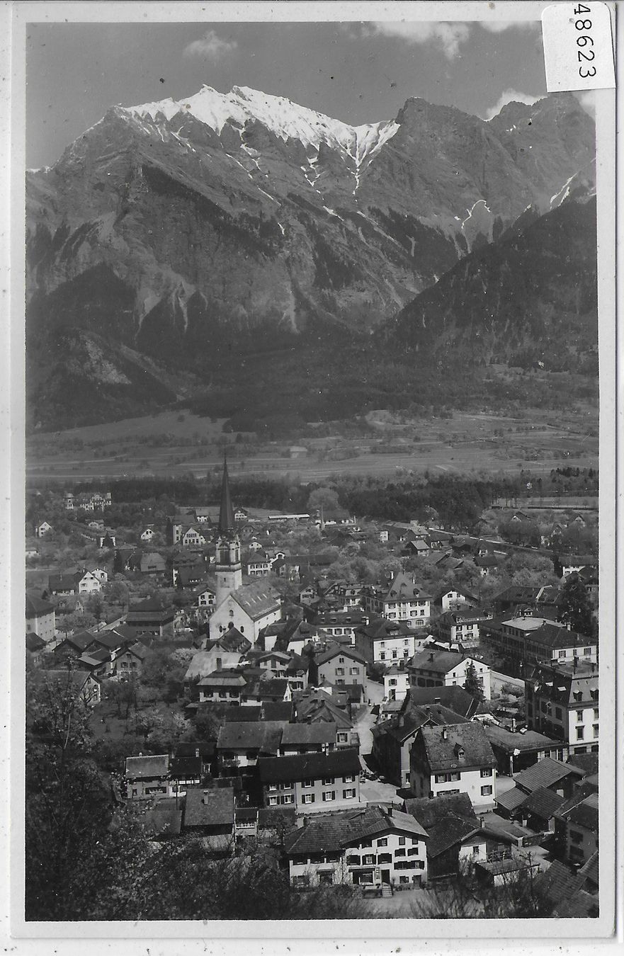 Cartoline postali: Bad Ragaz mit Falknis – Usato da Ettingen venduto da Kartenplanet