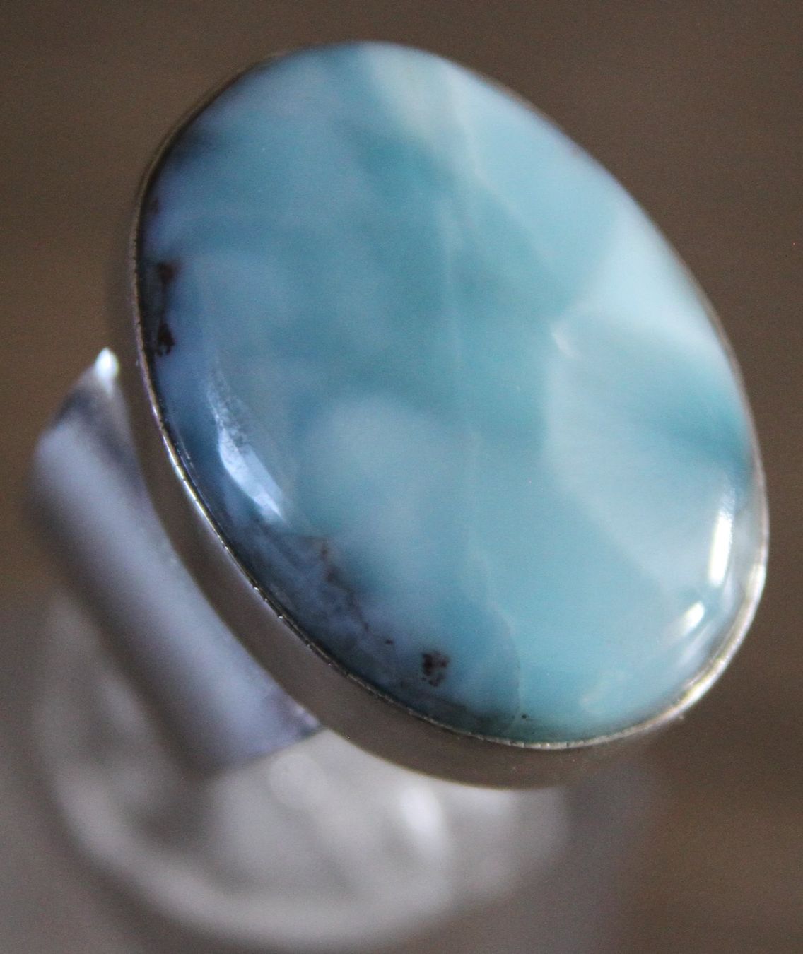 Anelli: NEU: Larimar Ring Schmuck Grösse 55 – Nuovo (secondo la descrizione) da Matten b. Interl venduto da EdelsteineInterlaken