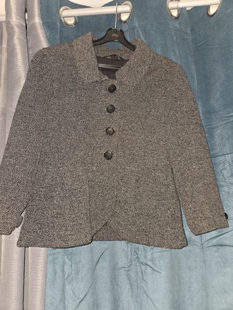 Veste H&M grise en laine mélangée - Taille S/M