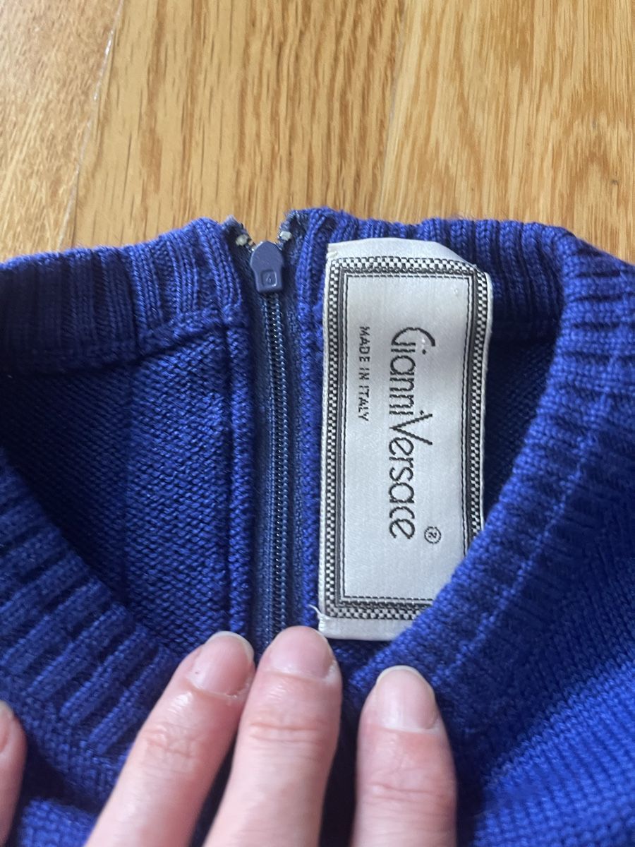 Versace Maglioni & Felpe: Gianni Versace Pullover blau/braun Grösse 52 – Usato da Rüschlikon venduto da Lajniii 6