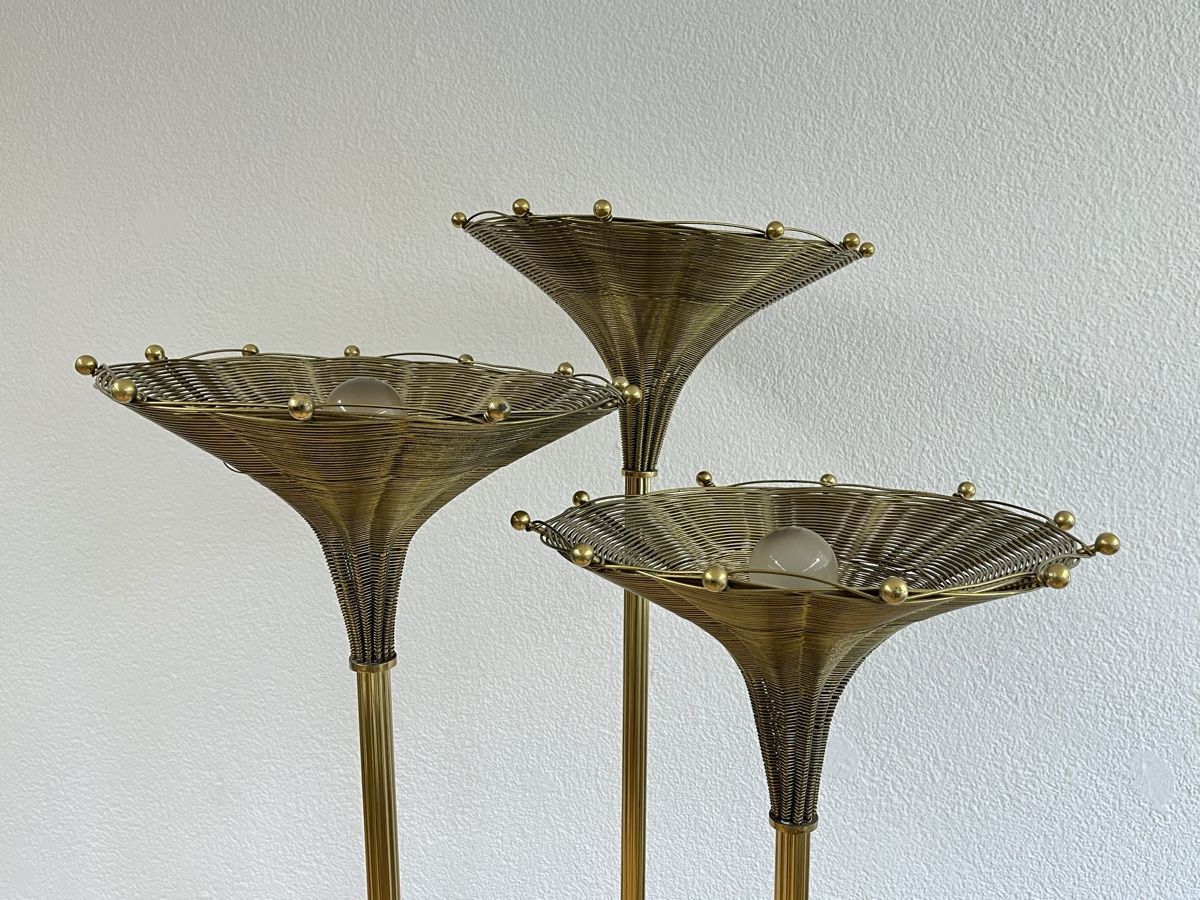 Lampen: Papyrus Stehlampe von Nucci Valsecchi 1970er, Messing – Gebraucht aus Horgen von Grizzly83 8