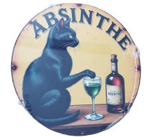 Absinth Katze - Blechschild  (neu/OVP)