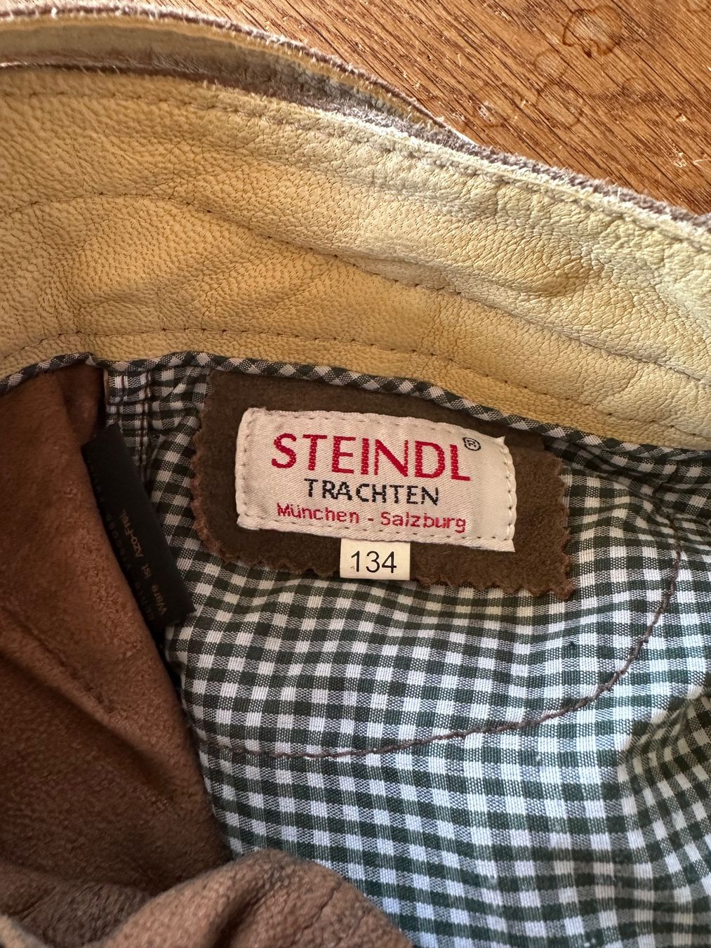 Pantaloni: Trachtenlederhose Steindl Grösse 134 – Nuovo (secondo la descrizione) da Niederbüren venduto da Hudi_1974 2